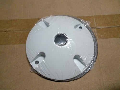 (1 pieza) Cubierta redonda resistente a la intemperie de 4"" con 1 orificio de 1/2"" Portalámpara exterior BLANCA - Imagen 2 de 2