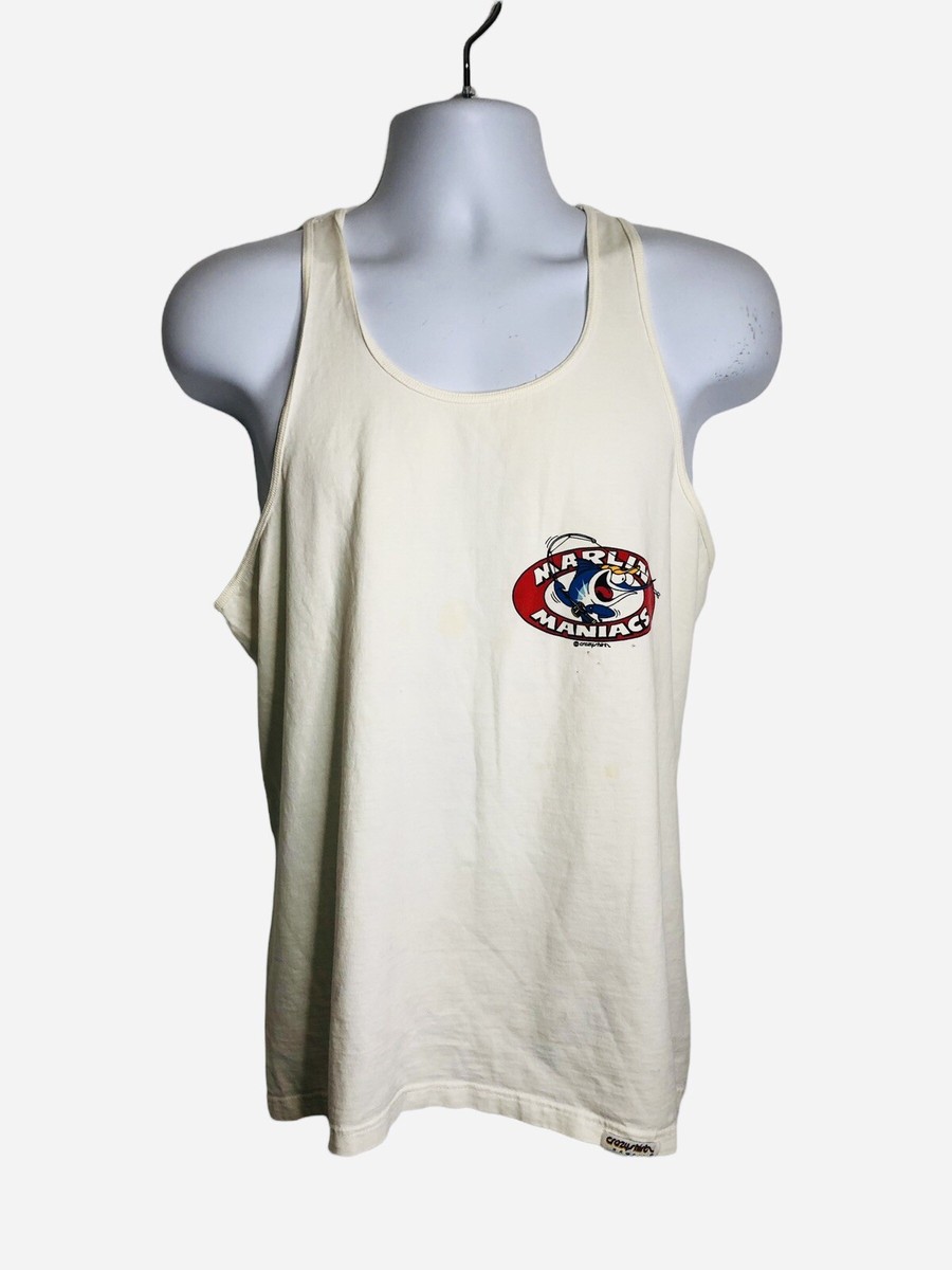 Rare Vintage 80s 90s CRAZY SHIRTS Hawaii Shirt Tank Top Marlin