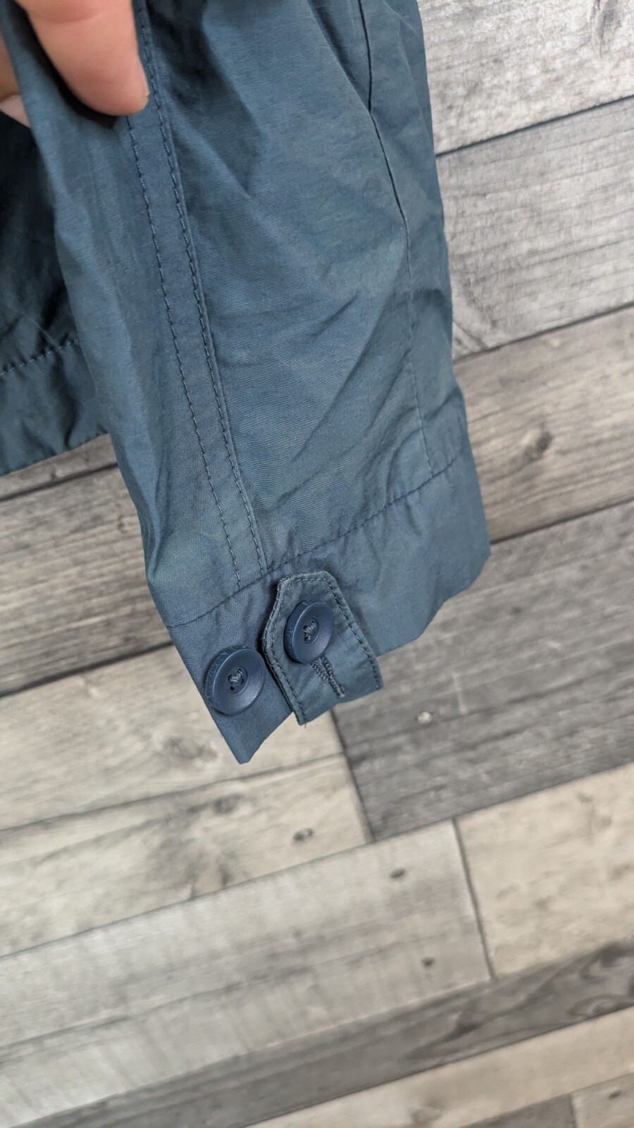 North Face Utility Jacket Womens Medium Petrol Blue Biker Style Zips Slim Fit  thumbnail 9