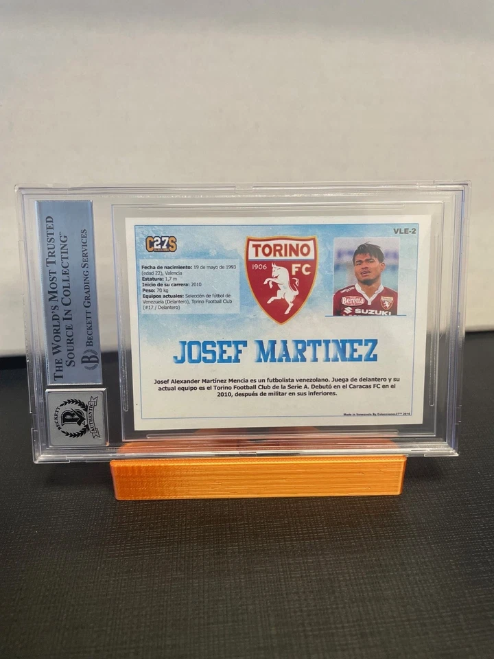 2016 COLECCIONES27 TORINO FC JOSEF MARTINEZ AUTO 10 BECKETT AUTHENTIC SIGNED - Image 2 of 2
