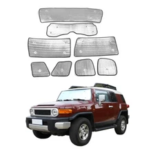 8Pcs ALL Window Sun shades Set sun Protection Custom Fits FJ Cruiser 2007-2014