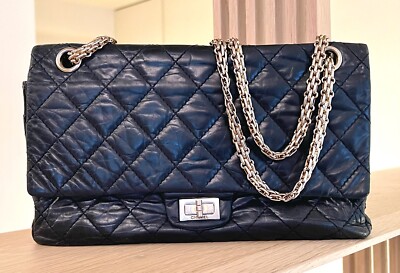 CHANEL 2005 Anniversary 2.55 Black Reissue Bag with Gold Hardware Handbag