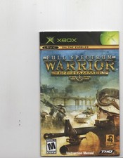 Full Spectrum Warrior Ten Hammers Original Xbox MANUAL ONLY Authentic Original