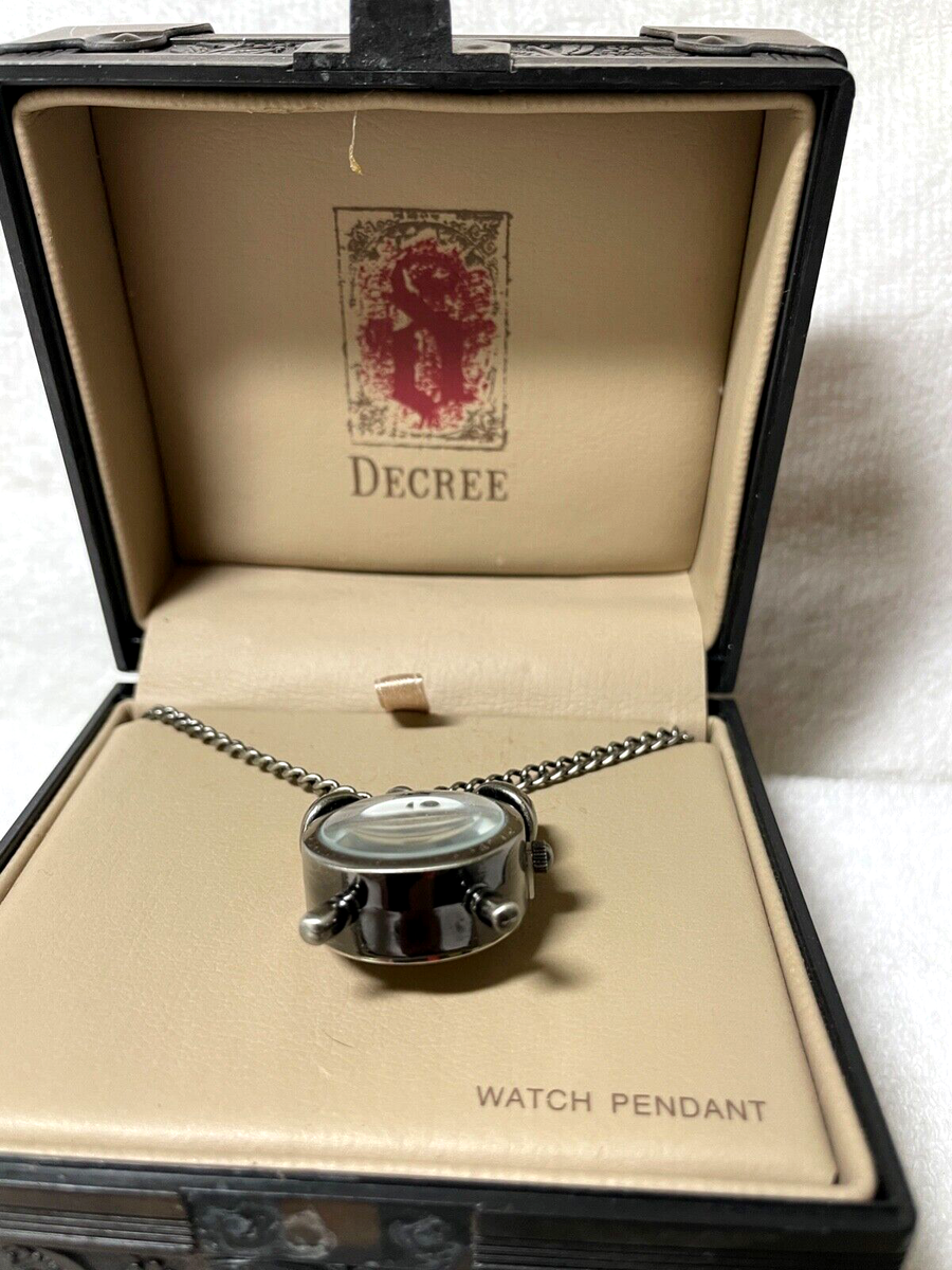 Decree White Face Gunmetal Body Pendant new Watch ~broken  display picture 1