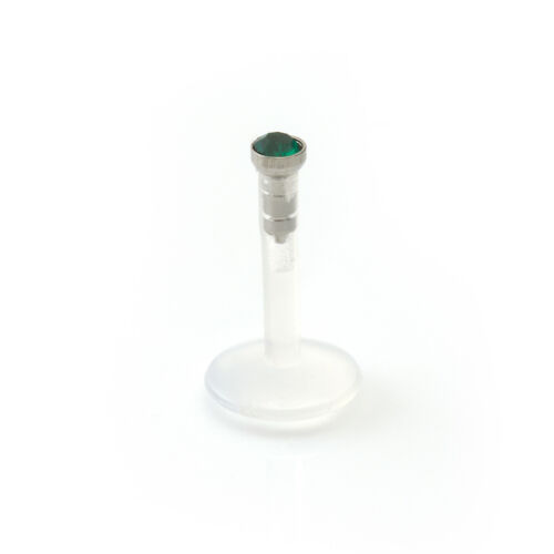 Labret Bioflex PTFE Bioplast Labret Bar Monroe lip Nose Stud Push Fit WITH GEMS - Picture 24 of 30