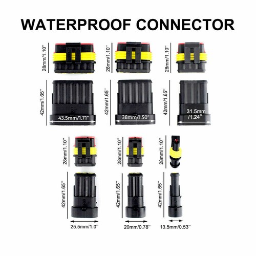 708pcs Kit Spina Auto Impermeabile 1-6pin Cavo Elettrico Connettori Spina Set - Foto 11 di 12