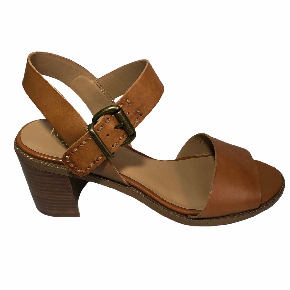 Franco Sarto Womens Size 11 Havana Sandal Heels Tan Brown Leather