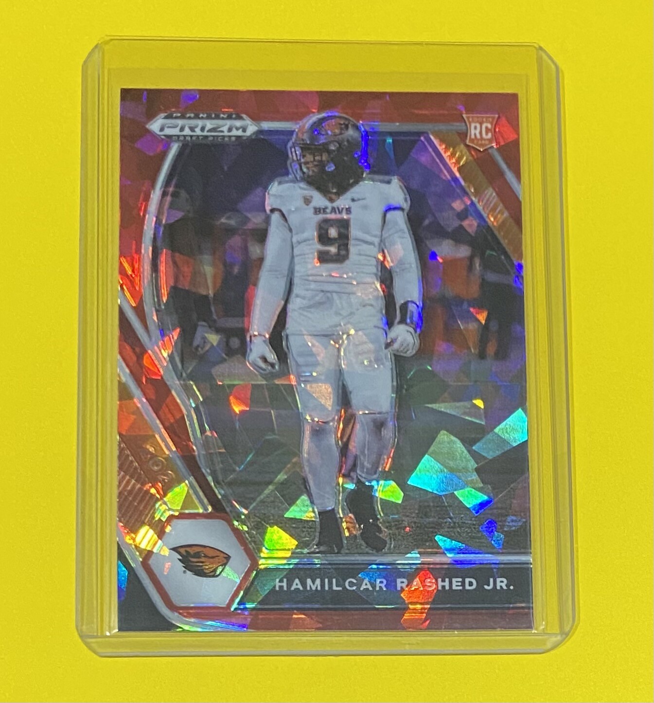 Hamilcar Rashed Logo 2021 Prizm Draft Picks Hamilcar Rashed Jr RED ICE PRIZM SP Oregon State ...