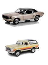 FORD MUSTANG & BRONCO DIECAST CAR PACKAGE - TWO 1/24 SCALE DIECAST MODEL CARS