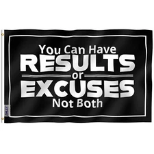 Anley 3x5 Ft You Can Have Results or Excuses Not Both Flag Fitness Motivational