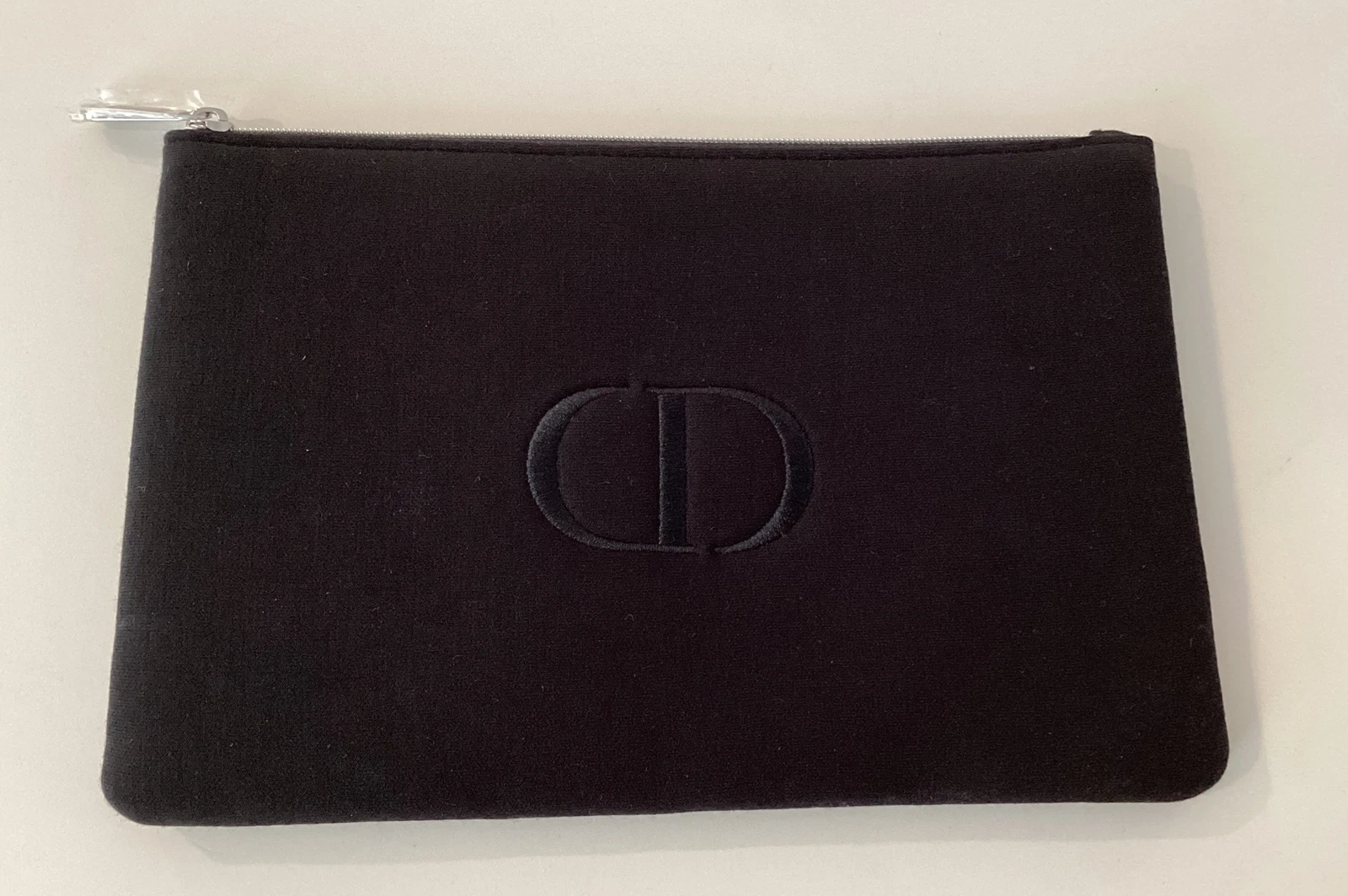 Sac à main en maillot noir Christian Dior pochette cosmétiques pochette sac à maquillage D flambant neuf