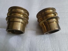 Fit For Harley Rat Rod Bobber Chopper Brass Exhaust Tips For 1 34 Pipes Pair