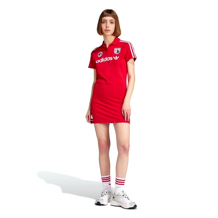 adidas red dress womens adidas Football Dress Better Scarlet M