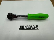 Snap-on Tools USA NEW GREEN 1/4" Hex Hard Grip Swivel Head Bit Ratchet THNFDM72G
