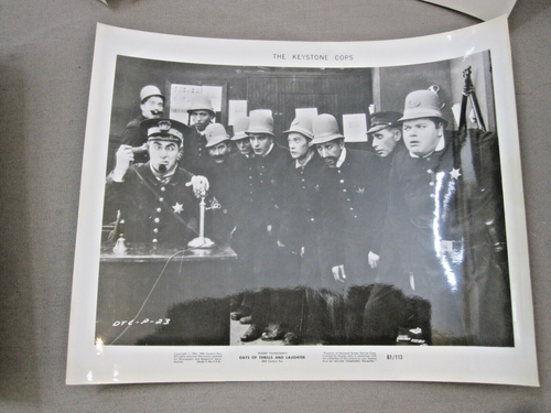 "DAYS OF THRILLS AND LAUGHTER" 4 Movie Stills Keystone Cops, B. Karloff, Chaplin - Picture 4 of 8