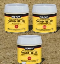 3 Pack Minwax High Performance WOOD FILLER Repairs Damage Rot In/Outdoor 6 oz