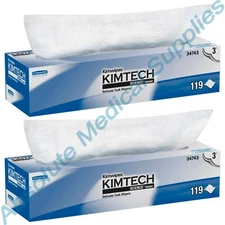 *238-Wipes* Kimberly-Clark Kimtech Kimwipes Task 11.8" x 11.8" Wipers 34743