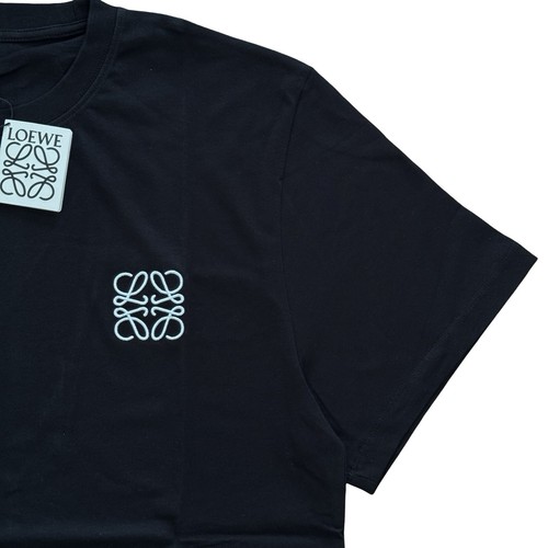 T-shirt uomo LOEWE anagramma logo ricamato - nera - L Large - prezzo consigliato £370 - nuova con etichette - Foto 4 di 14