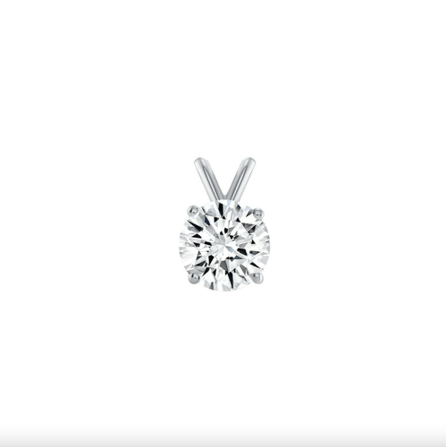 IGI E/VVS 1.25 Ct Round LabCreated Grown Diamond Pendant Necklace 18K White Gold - 第 2/3 張圖片