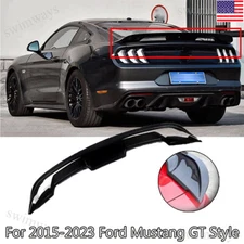 Trunk Spoiler Wing For 2015-2023 Ford Mustang GT350 GT500 Style Gloss Black
