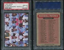 1977 Topps Cloth Sticker AL Puzzle Middle Center PSA 10