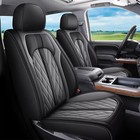 For Chevrolet Silverado 1500 2019-2024 Car Front Rear leather Truck Seat Covers