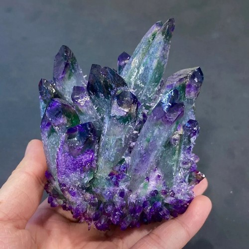 300g+ New find Purple Phantom Quartz Crystal Cluster Mineral Specimen Gem - Picture 2 of 13