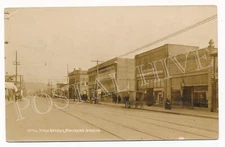 NEWBERG OR Oregon STREET SCENE Bank Hardware Store General Horse Real Photo RPPC