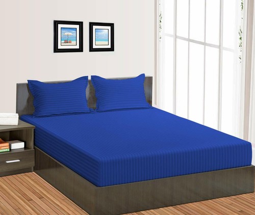 Deep Sheets Royal Blue Stripes 