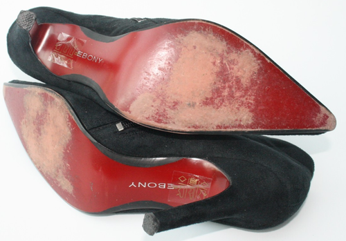 Mujer EBONY Negro Gamuza Botines UK 6 EU 39 - Imagen 5 de 6
