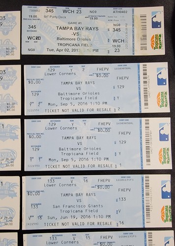 Lotto Biglietti Baseball Stub Phillies Twins Blue Jays Braves Giants Raggi Cowbell - Foto 7 di 14