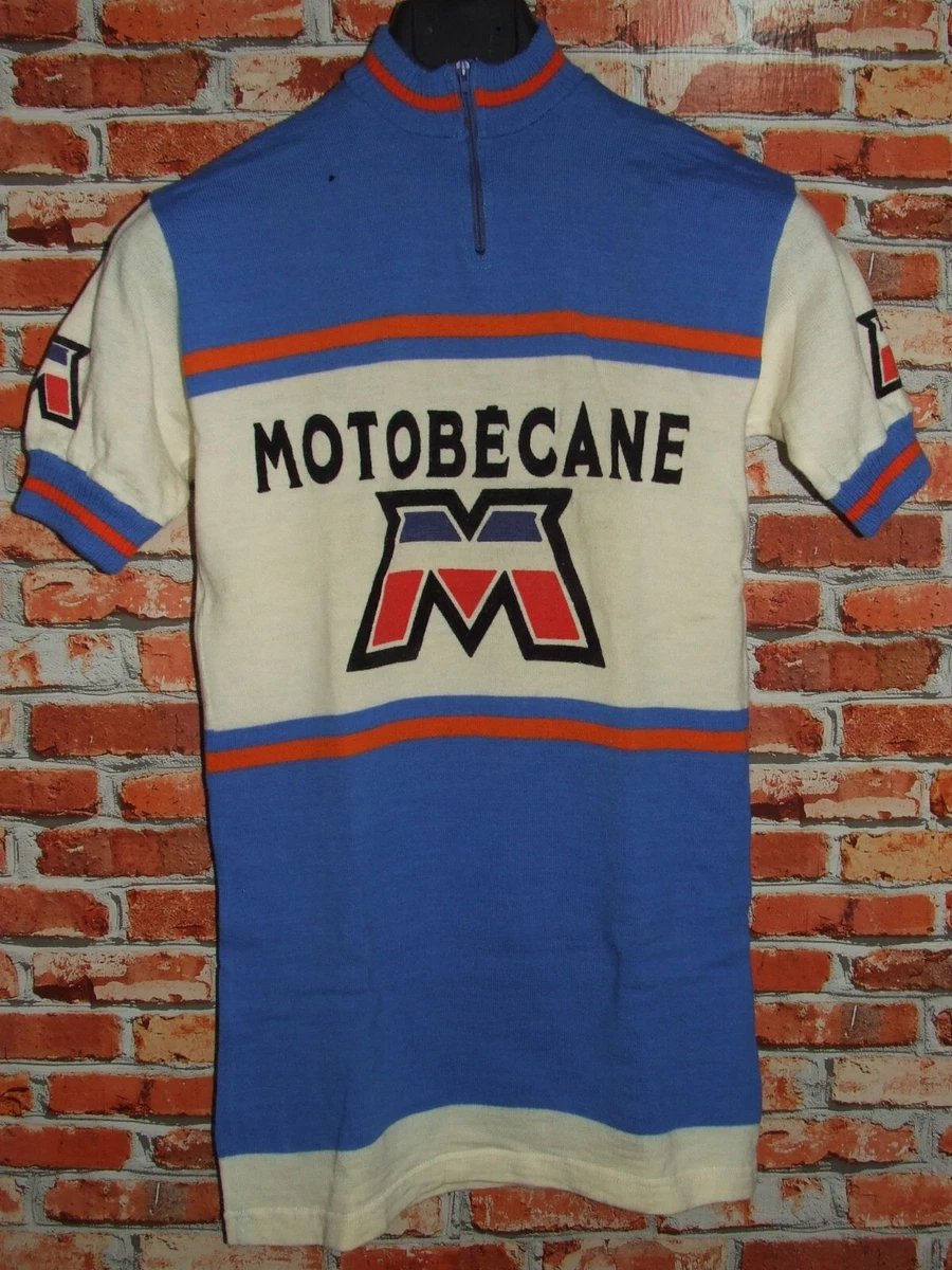 Shirt Bike Shirt Maillot Cycling Heroic Vintage 70 S Motobecane 100 Wool