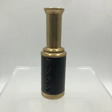 Antique Working Nautical Themed Mini Leather Bound Brass Spyglass/ Telescope