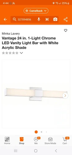 Minka Lavery Vantage 24" 1-Light Chrome LED Vanity Light Bar White Acrylic Shade - Picture 2 of 5