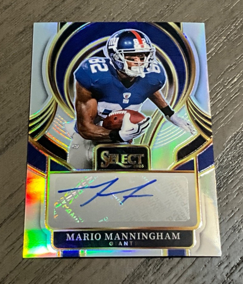 2025 Panini Select # SIP-MMM Mario Manningham Autograph New York Giants