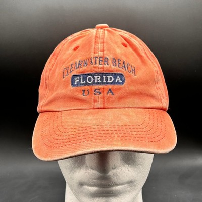 Sunkiss Kap Hat Men's Adjustable Orange Clearwater Beach Florida USA