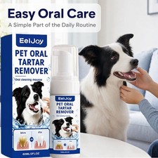 Pet Dental Tartar Remover Spray, Dog Cat Foam Teeth Clean Breath Freshener