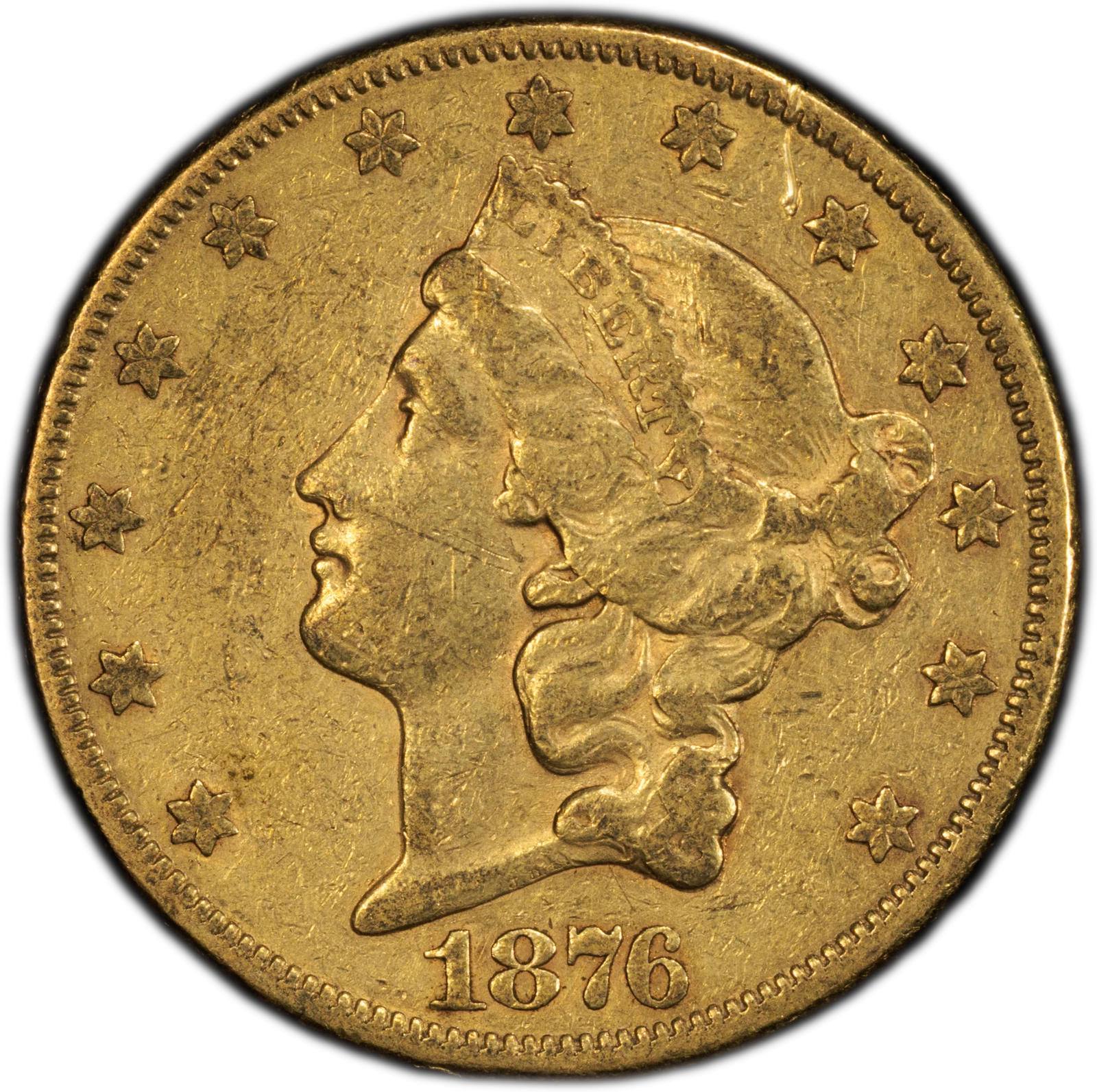 1876-CC $20 Liberty Head Double Eagle PCGS XF45