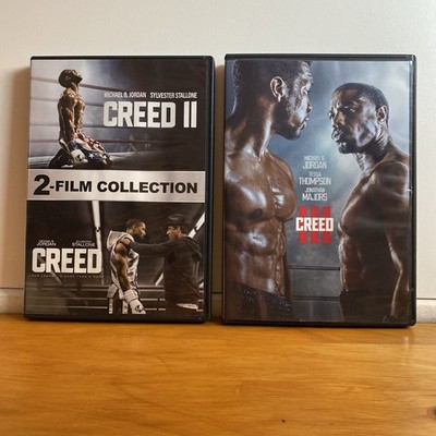 Creed 1, 2 & 3 Trilogy (DVD) Stallone Michael B Jordan Rocky
