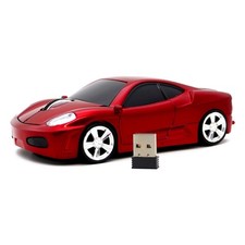 Wireless Mouse Sports Car Mouse USB Computer Mice Optical 2.4GHz with Headlig...