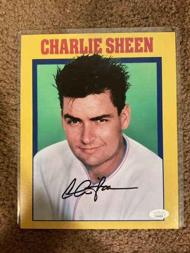 Charlie Sheen Autogramm 8x10 Major League COA JSA