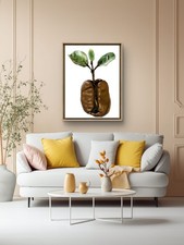 Attagrata:  "Inevitable Growth" Illustration Framed Canvas Print Wall Art