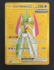 Pokémon Iron Valiant ex SV04: Paradox Rift 261/182 Hyper Rare Full Art - NM!