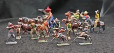 Lot of Over 20 Britains Ltd Lead Toy Soliders Indians  Cowboys Figures 1 12 