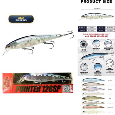 LUCKY CRAFT Pointer 128 559 MS North Pro-Blue Jerkbait Bass Lure