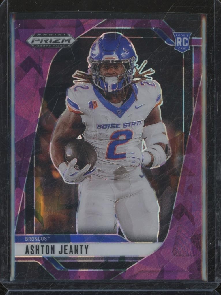 2025 Panini Prizm Draft Picks ASHTON JEANTY #13 RC Rookie Purple Ice /199 FB5