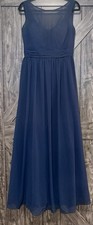 Bill Levkoff Women s Size 10 Dress Event Wedding Prom Formal Gown Sheer Navy