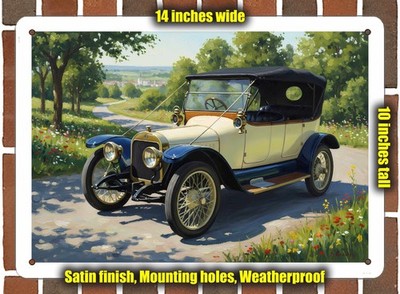 Metal Sign - 1913 Panhard Oil Painting - 14x10