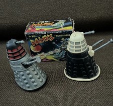 Dr. Who: 4 inch friction daleks 1960s Marx x2 toys