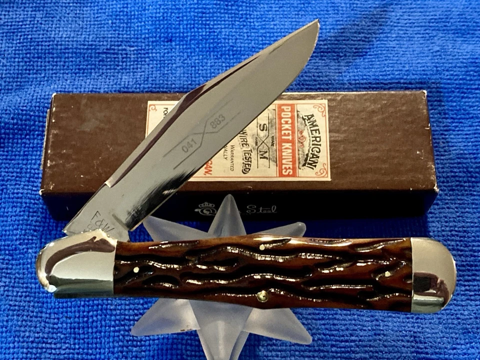 CUCHILLO BOTELLA COCA SCHATT & MORGAN QUEEN CUTLERY EE. UU. 1990 ÁMBAR B0NE #041883 NUEVO EN CAJA Foto 4 de 4